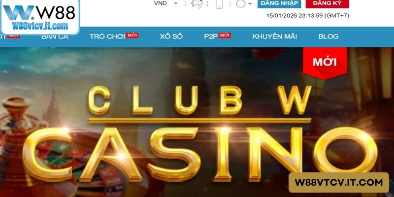 Biểu mẫu đăng ký thành viên W88 với thông tin được thiết kế rõ ràng
