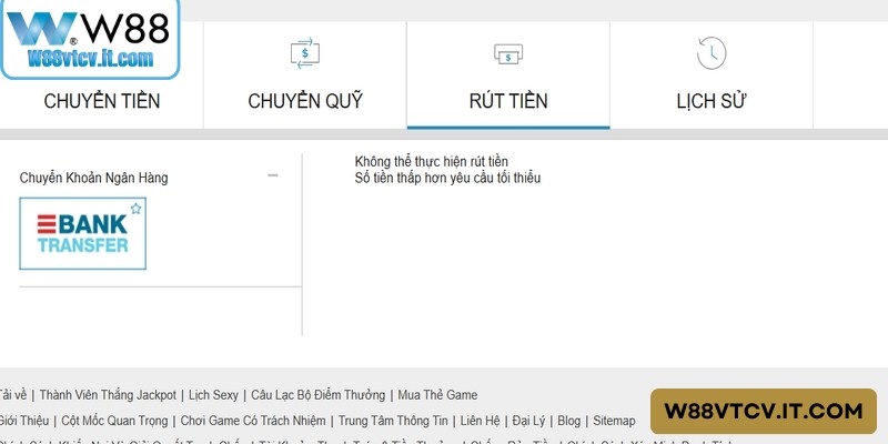 Hướng dẫn thao tác chuyển quỹ từ các sảnh trò chơi về ví chính đơn giản 