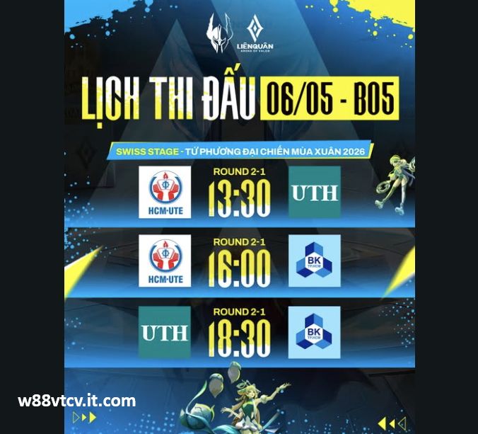LỊCH SWISS STAGE TỨ PHƯƠNG ĐẠI CHIẾN NGÀY 06/05/2026 1 Screenshot 2026 05 06 121749